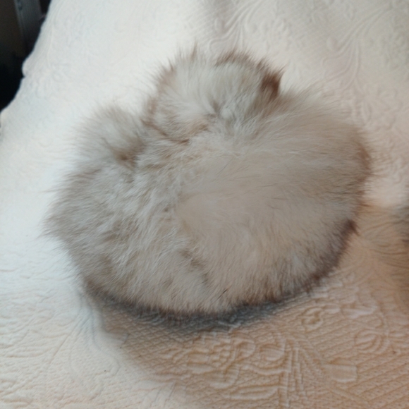 Vintage Handmade Faux Fur Winter Hat With Handmuff Warmer With Inside Zip Pocket - Picture 2 of 8